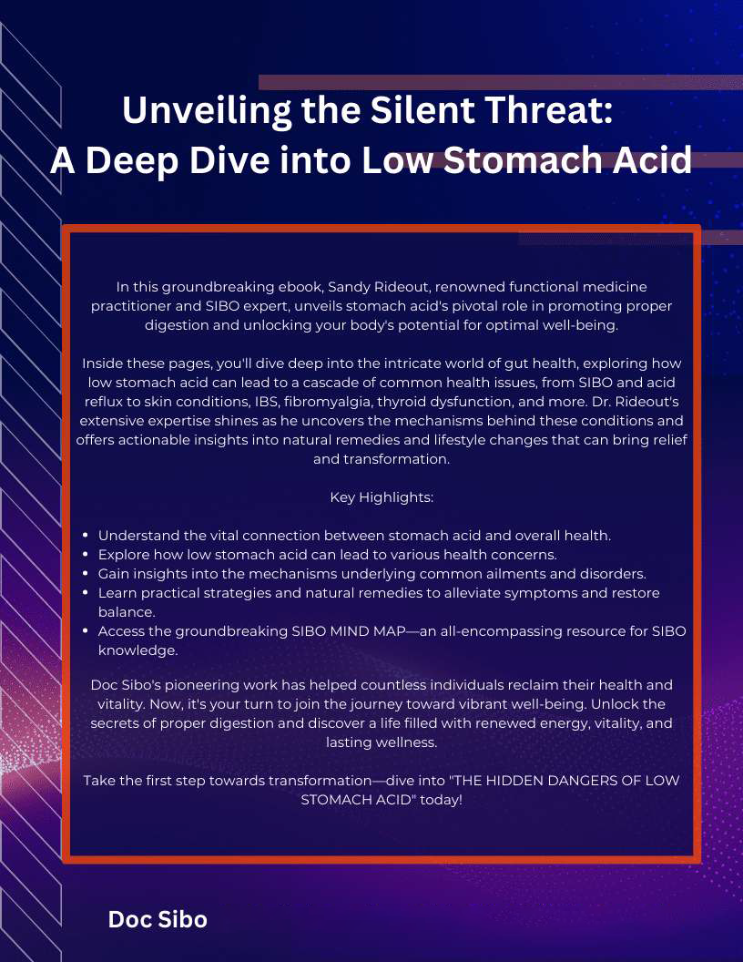 "The Hidden Dangers of Low Stomach Acid." A must read ebook